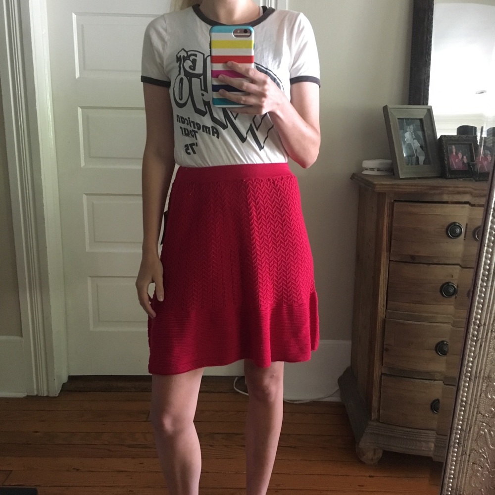 urban outfitters red skirt